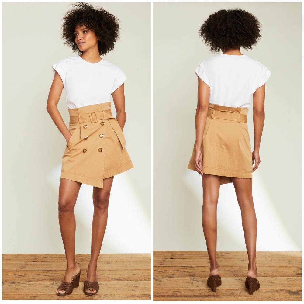 Veronica Beard White and Tan Mini Dress